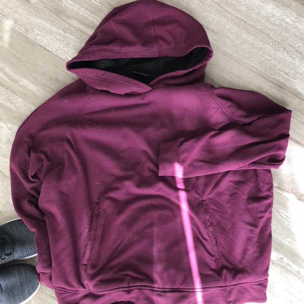 Fleece Lines Purple Hoodie
